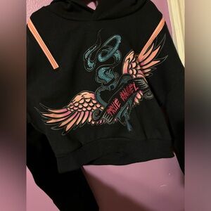 long sleeve cropped hoodie